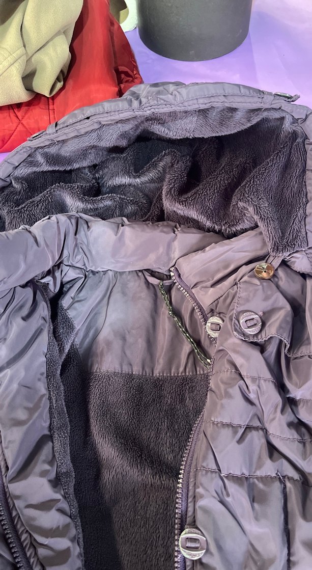 Gri Kapüşonlu Düğmeli Kadın Ceket - Görsel 2