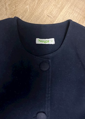 Lacivert Uzun Kadın Süet Kaban - Görsel 3