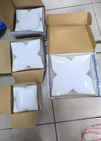 Beyaz Kenarlı Yemek Tabağı Seti - Görsel 4