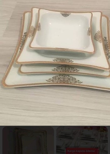 Beyaz Kenarlı Yemek Tabağı Seti - Görsel 2