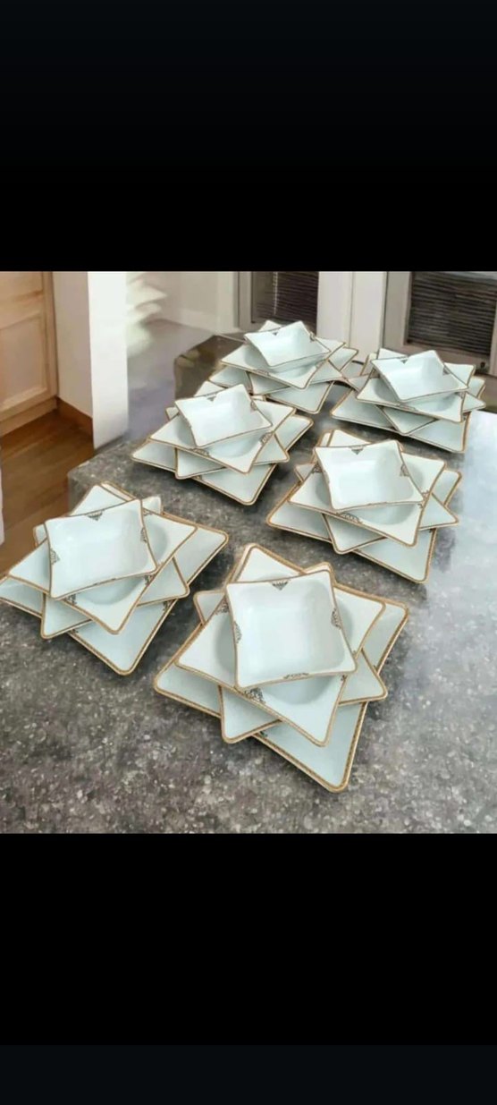 Klasik Desenli Beyaz Yemek Tabağı Seti - Görsel 2