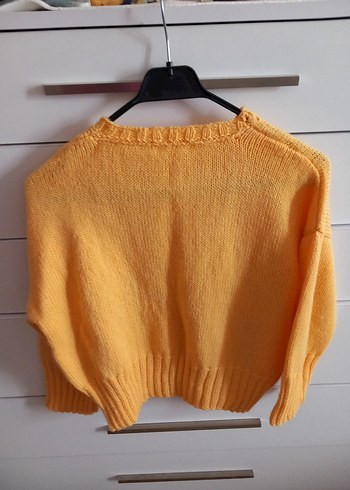 Sarı Triko Kadın Kazak - Görsel 4