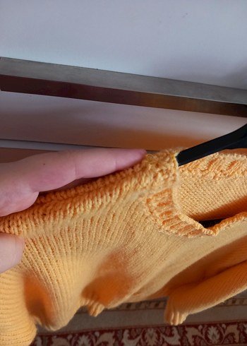 Sarı Triko Kadın Kazak - Görsel 3