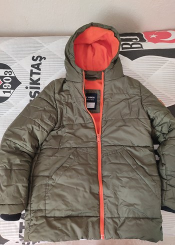 LC Waikiki Kapüşonlu Gri Erkek Çocuk Mont