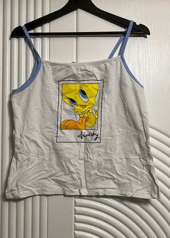 Penti Beyaz Tweety Baskılı askılı gecelik üstü