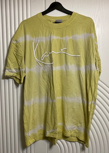 Sarı Tie-Dye Keten Oversize Tişört