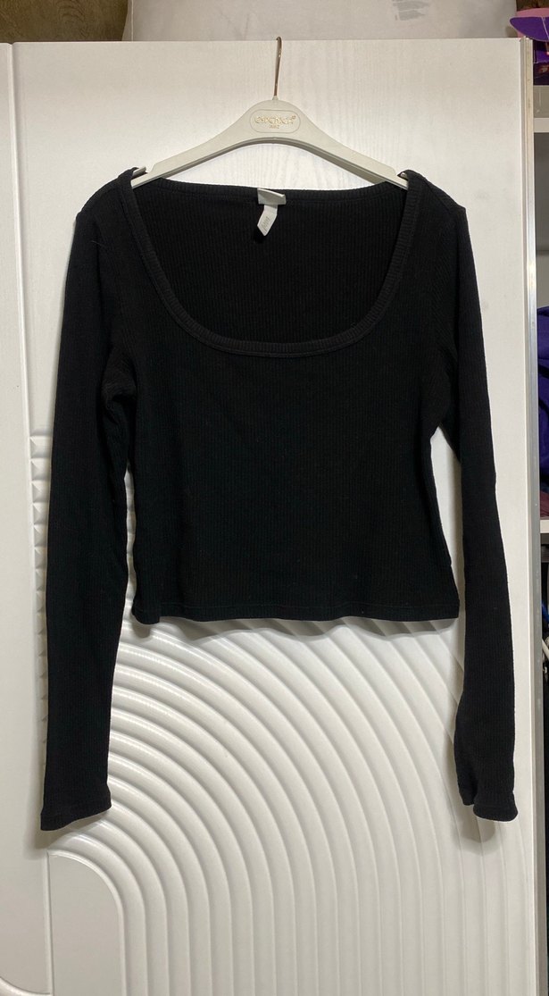 Siyah Uzun Kollu Kadın Bluz - Görsel 2