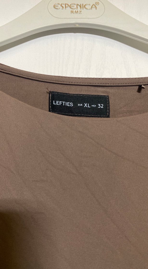 Bej Drapeli Uzun Kollu Keten Kadın Bluz - Görsel 3