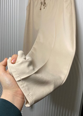 Bej Salaş Kadın Kumaş Pantolon - Görsel 3