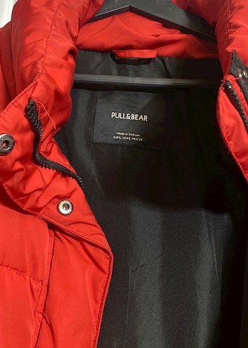 Kırmızı Kadın Düğmeli Kış Montu - Görsel 3