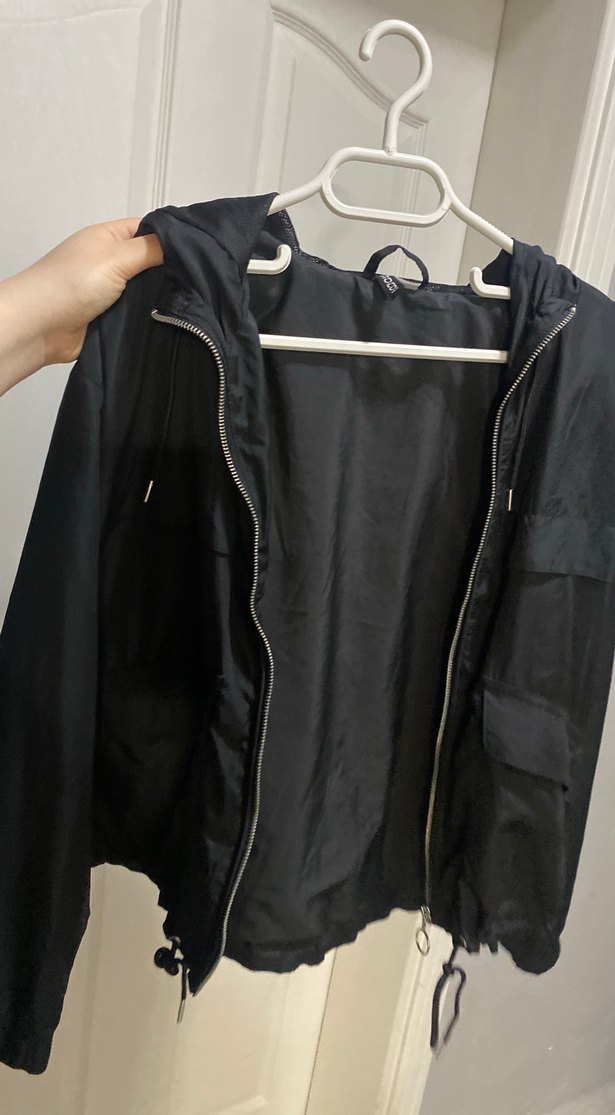 Siyah Fermuarlı Kadın Mont - Görsel 3