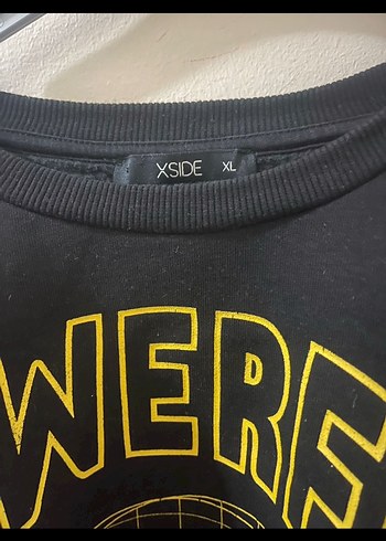 Düğmeli Siyah Oversize Sweatshirt - Görsel 3