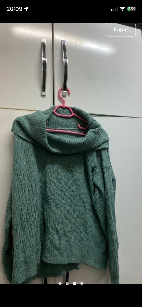 Gri  Örgü Kadın Kazak - Görsel 2