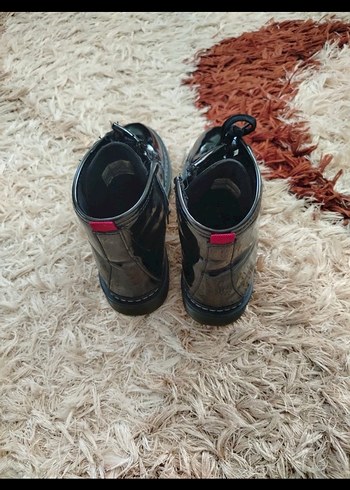 Parlak Siyah Yüksek Topuklu Goth Botlar - Görsel 2