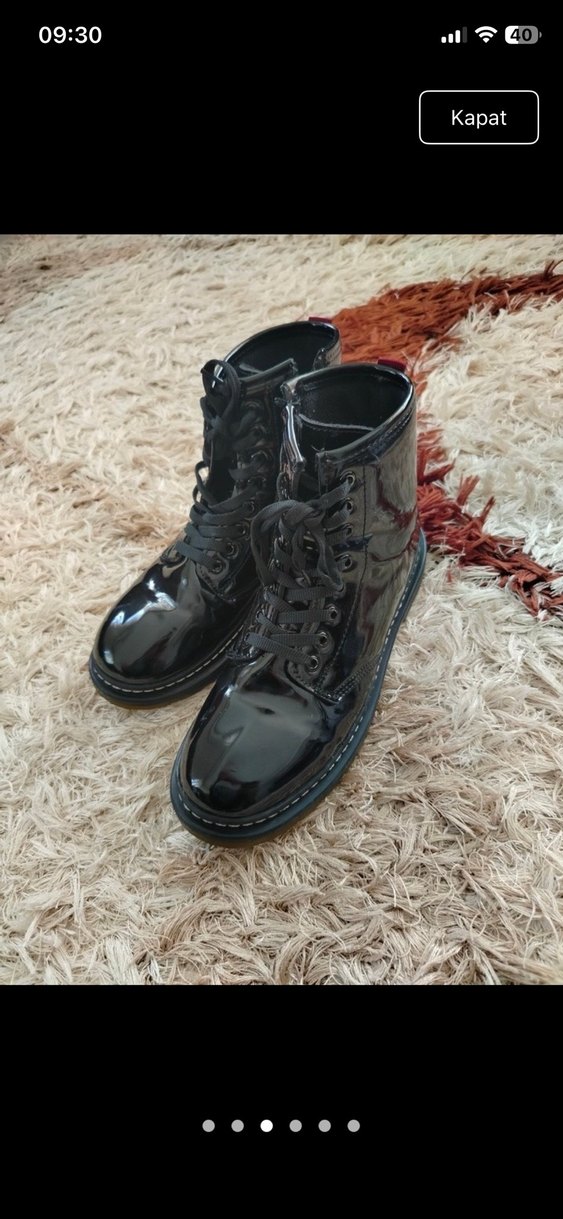 Parlak Siyah Yüksek Topuklu Goth Botlar - Görsel 3