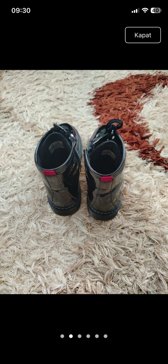 Parlak Siyah Yüksek Topuklu Goth Botlar - Görsel 2