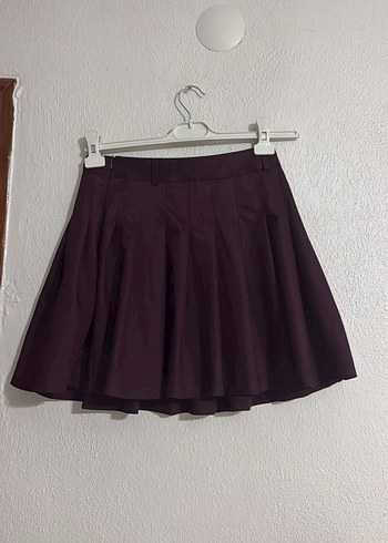 Bordo Pilili Mini Etek