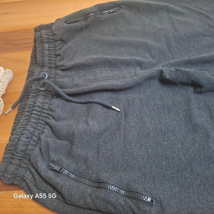 Gri Fermuarlı Erkek Eşofman Altı - Görsel 5