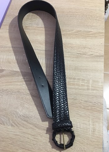 Siyah desenli Suni deri Kadın Kemer - Görsel 3