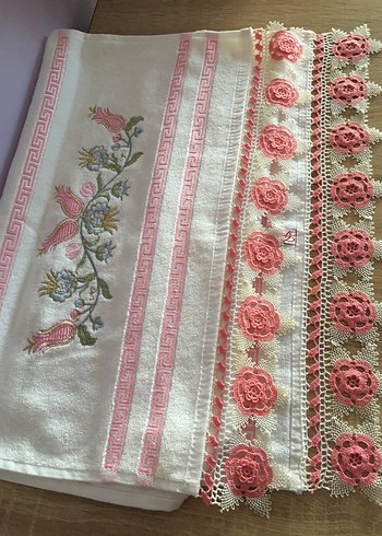 İğne oyalı çeyizlik havlu - Görsel 5