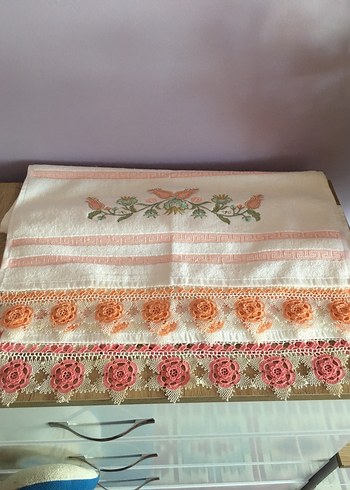 İğne oyalı çeyizlik havlu - Görsel 2