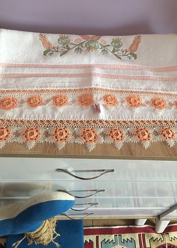 İğne oyalı çeyizlik havlu - Görsel 3