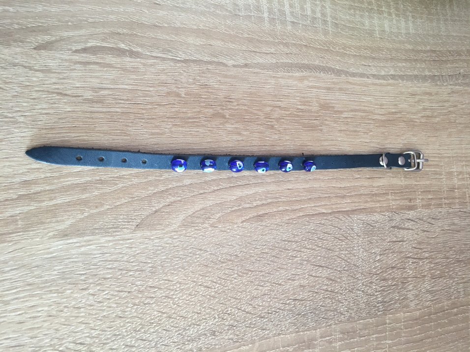 Mavi Boncuklu Kedi tasması - Görsel 3