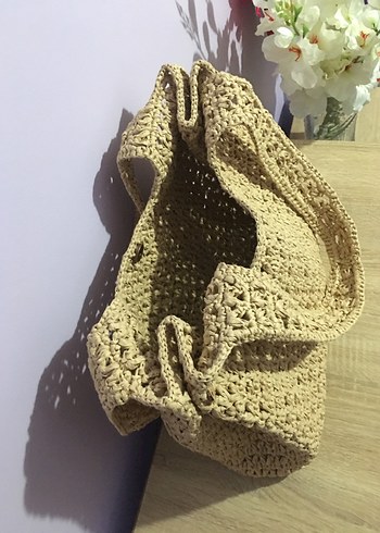 Rafya ipten Örgü Kadın Çanta - Görsel 5