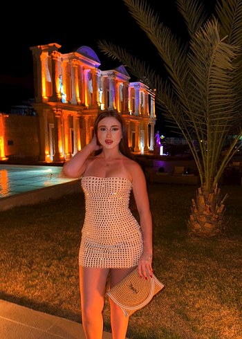 Zara Parlak Gold Mini Straplez Elbise