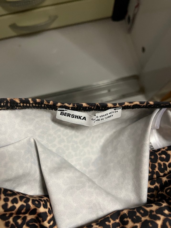 Leopar Görünümlü Straplez Büstiyer Crop - Görsel 3