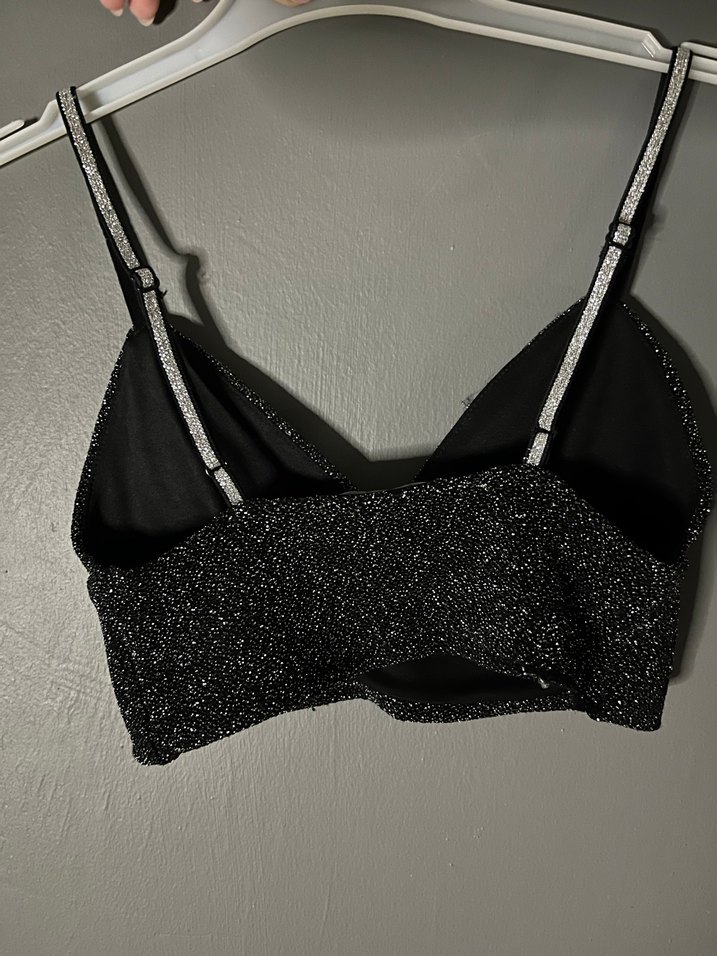 Siyah Parlak Mini Büstiyer - Görsel 2