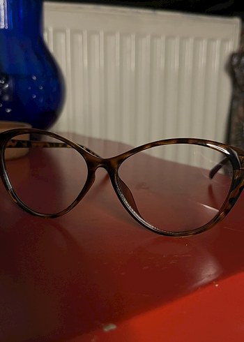 Kahverengi leopar desen cat eye gözlük