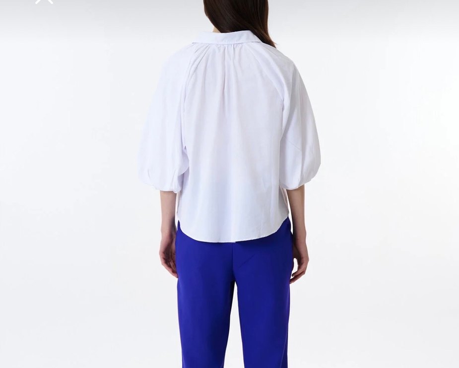 Quzu Beyaz oversize Kadın Gömlek - Görsel 2