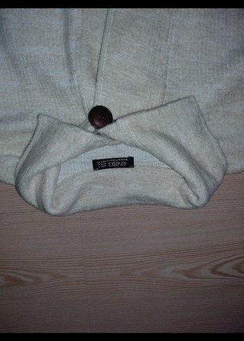 Bej Düğmeli Kadın Panço - Görsel 2