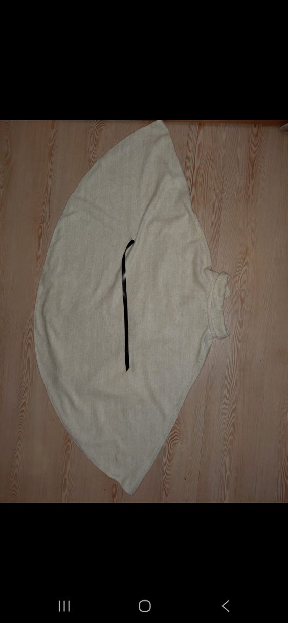 Bej Düğmeli Kadın Panço - Görsel 3