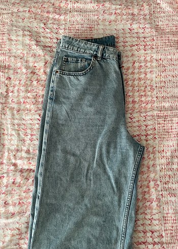 Kadın Mavi Bol Kesim Jean - Görsel 5