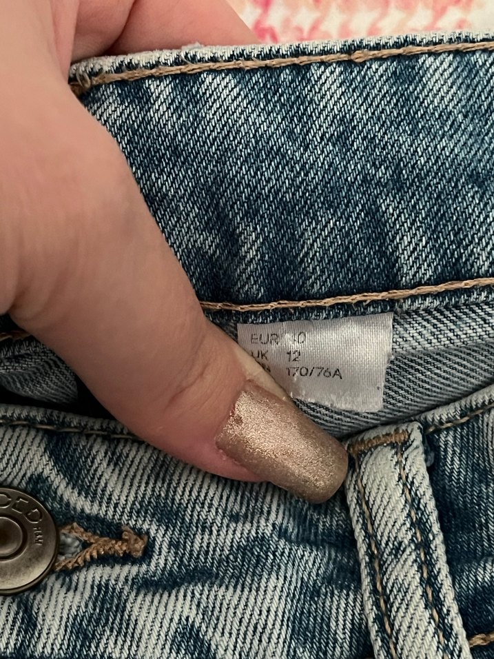 Kadın Mavi Bol Kesim Jean - Görsel 4