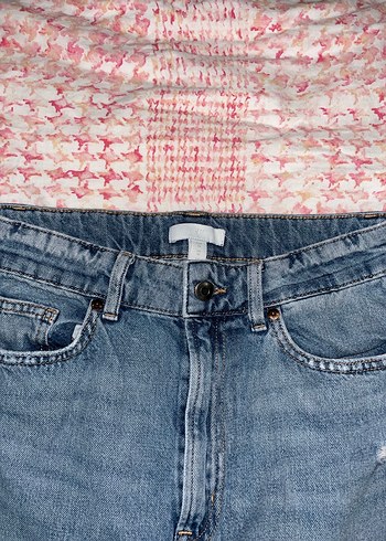 Kadın Mavi Bol Kesim Kot Pantolon - Görsel 3