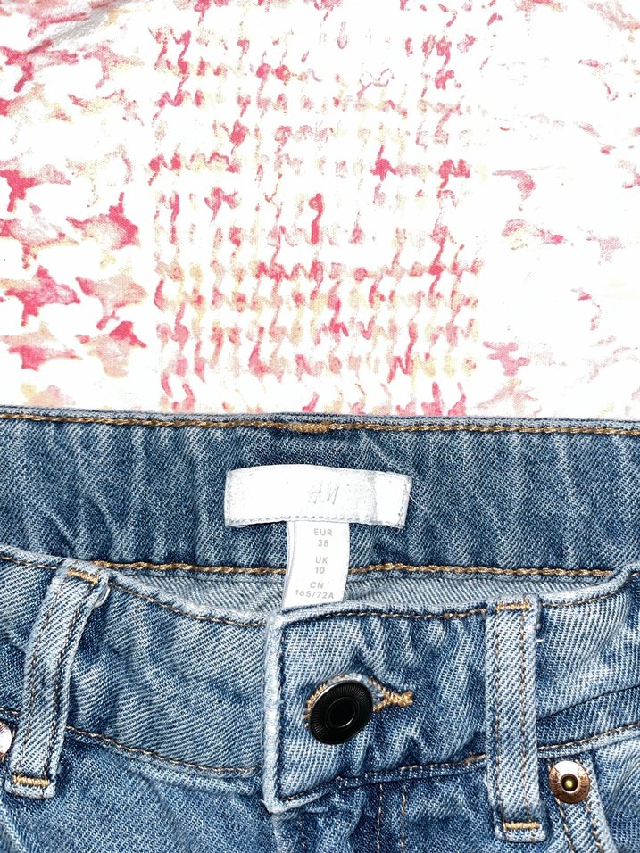 Kadın Mavi Bol Kesim Kot Pantolon - Görsel 4