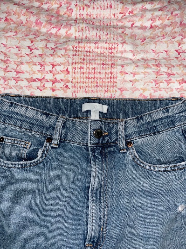 Kadın Mavi Bol Kesim Kot Pantolon - Görsel 3