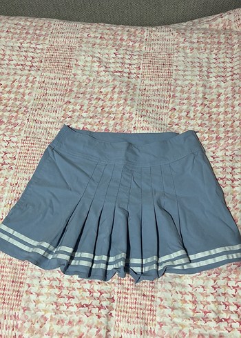Mavi Pilili Mini Etek