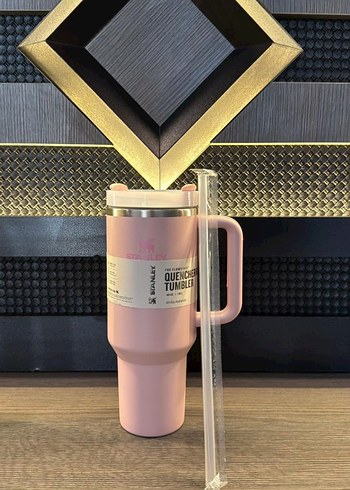 Pastel Pembe Kulplu Termos Bardak