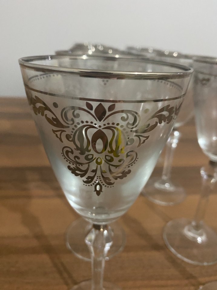 Bej Detaylı Zarif Kadeh Seti - Görsel 2