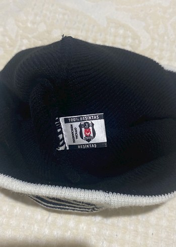 BJK Logolu Siyah Beyaz Erkek Bere - Görsel 2