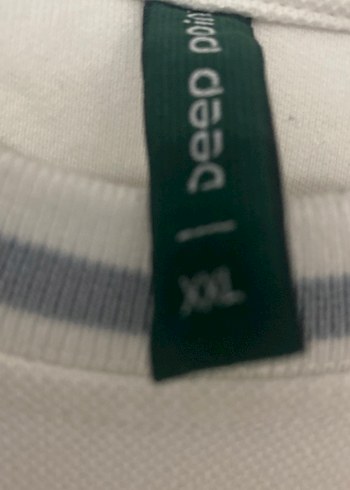 Gri Baskılı Beyaz Uzun Kollu Sweatshirt - Görsel 2