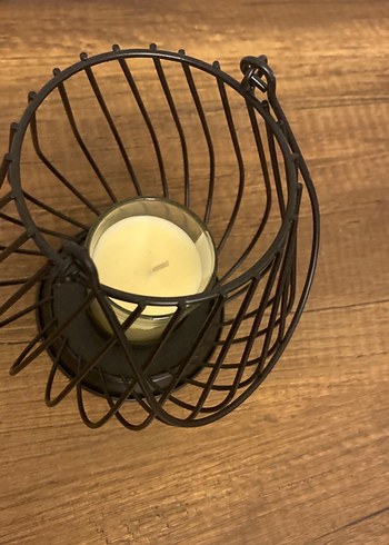 Metal Kafes Mumluk Seti Bej Mumlu - Görsel 2