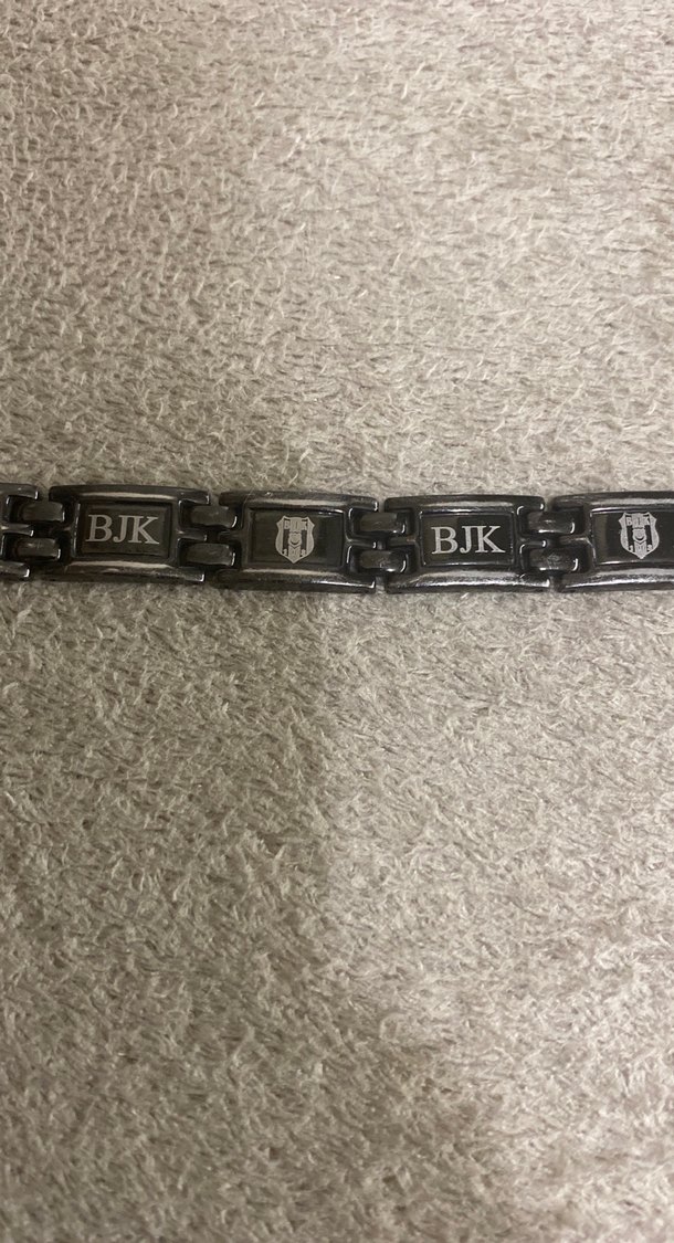 Gri Zincir Detaylı Yılan Desenli erkek Bileklik - Görsel 2