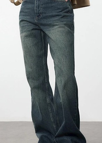 Vintage yüksel bel straight jean