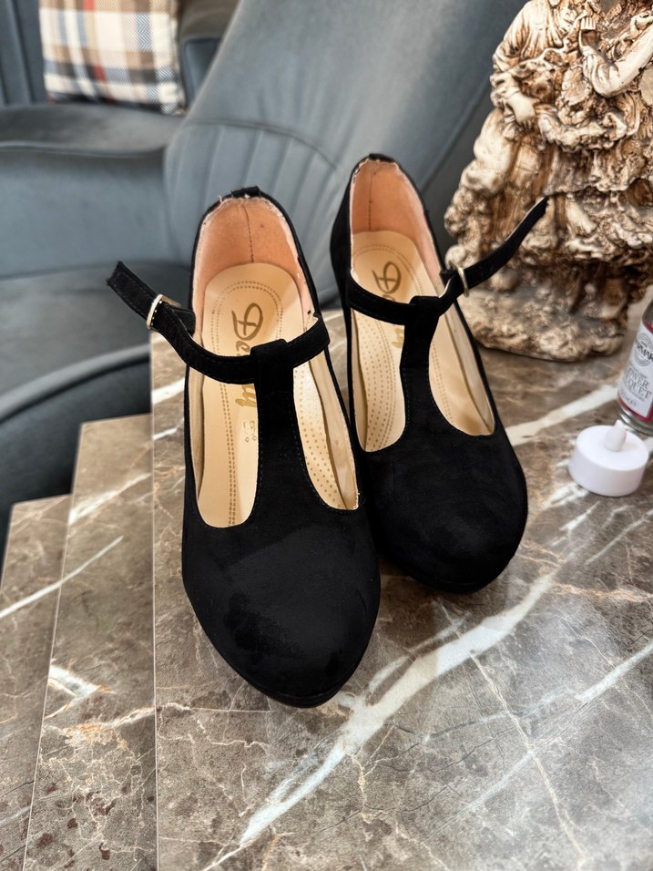 Siyah Platformlu Stiletto Kadın Ayakkabı - Görsel 2