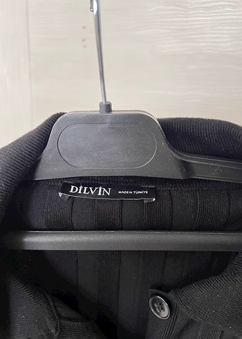 Dilvin Düğmeli Triko Siyah Uzun Kadın Elbise